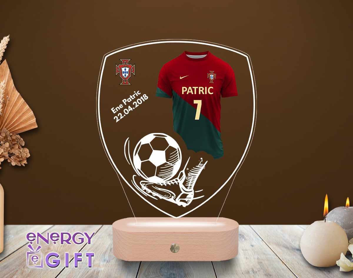 Lampa LED Personalizată - cu tricoul de Fotbal preferat