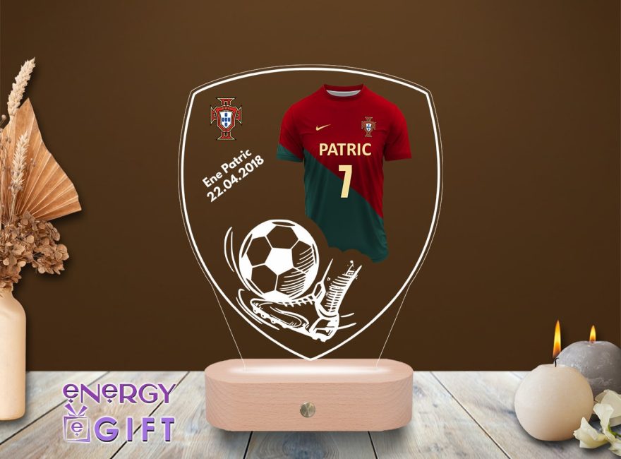 Lampa LED Personalizată - cu tricoul de Fotbal preferat